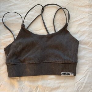 Gymshark Women's Gray Ribbed Bralette